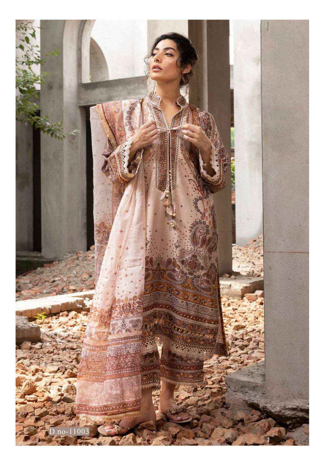 Jade Crimson Exclusive Heavy Lawn Collection Vol 11 Cotton Dress Material 6 pc Cataloge