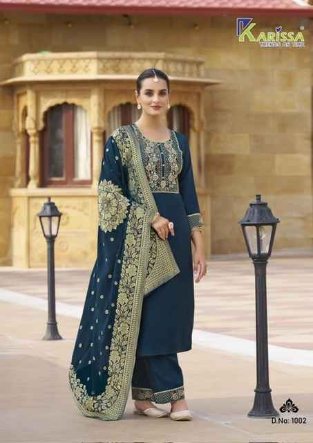 Karissa Roshani Nx Roman Silk Kurti Combo 4 pcs Catalogue