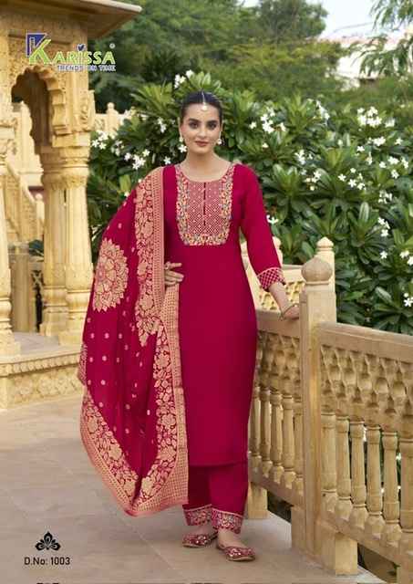 Karissa Roshani Nx Roman Silk Kurti Combo 4 pcs Catalogue