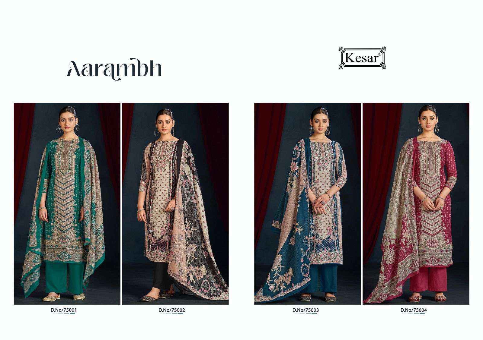 Kesar Aarambh Pashmina Dress Material 4 pcs Catalogue