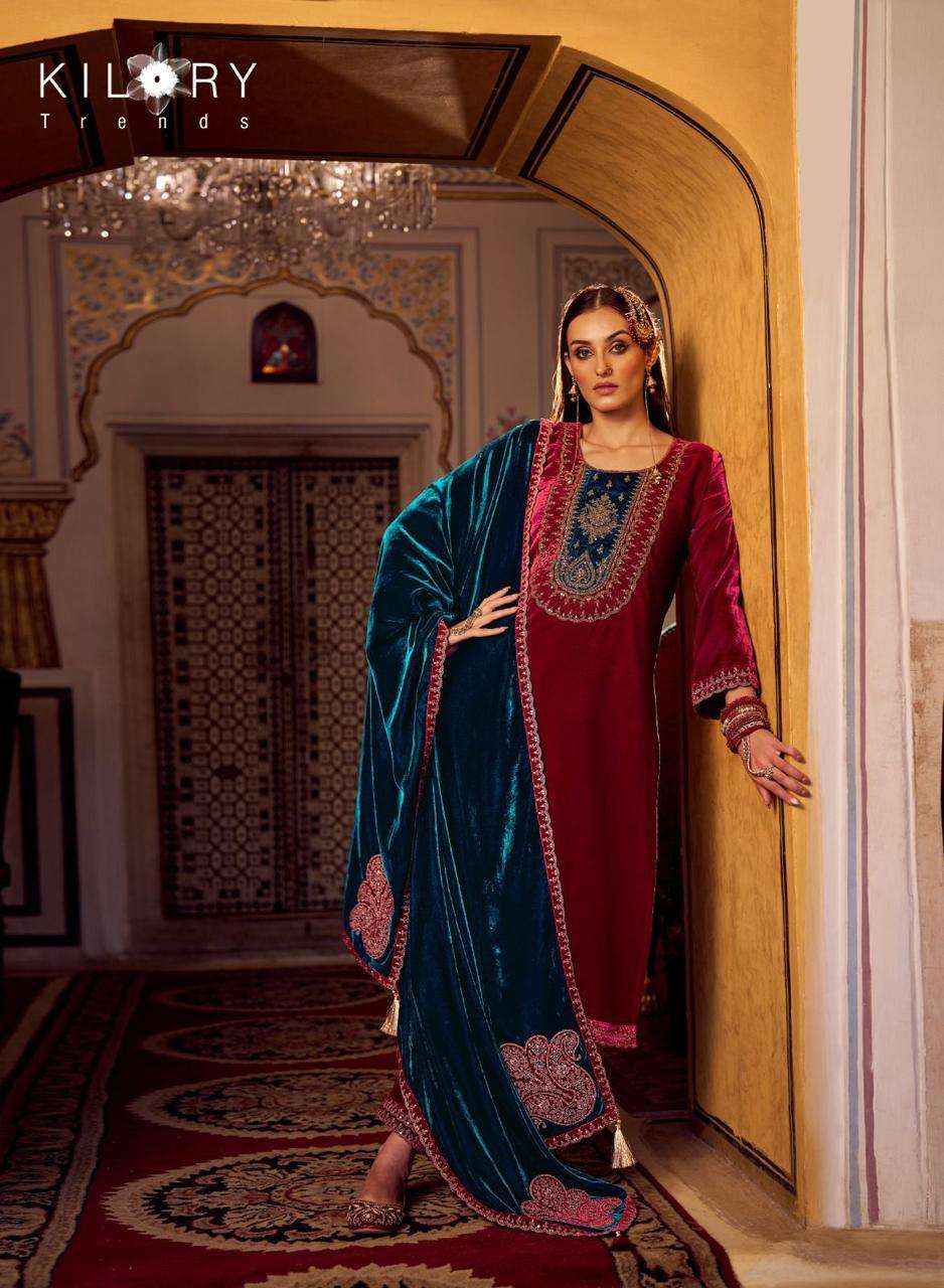 Kilory Trendz Jashn E Mehfil Velvet Dress Material 6 pcs Catalogue