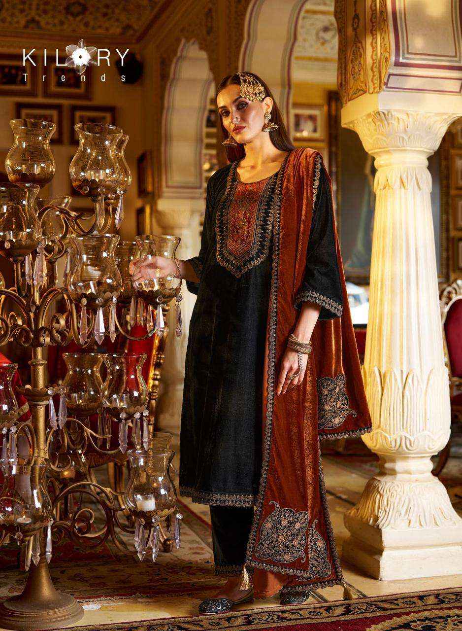 Kilory Trendz Jashn E Mehfil Velvet Dress Material 6 pcs Catalogue