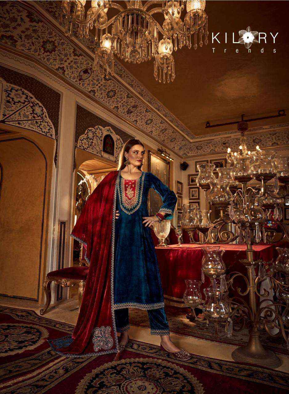 Kilory Trendz Jashn E Mehfil Velvet Dress Material 6 pcs Catalogue