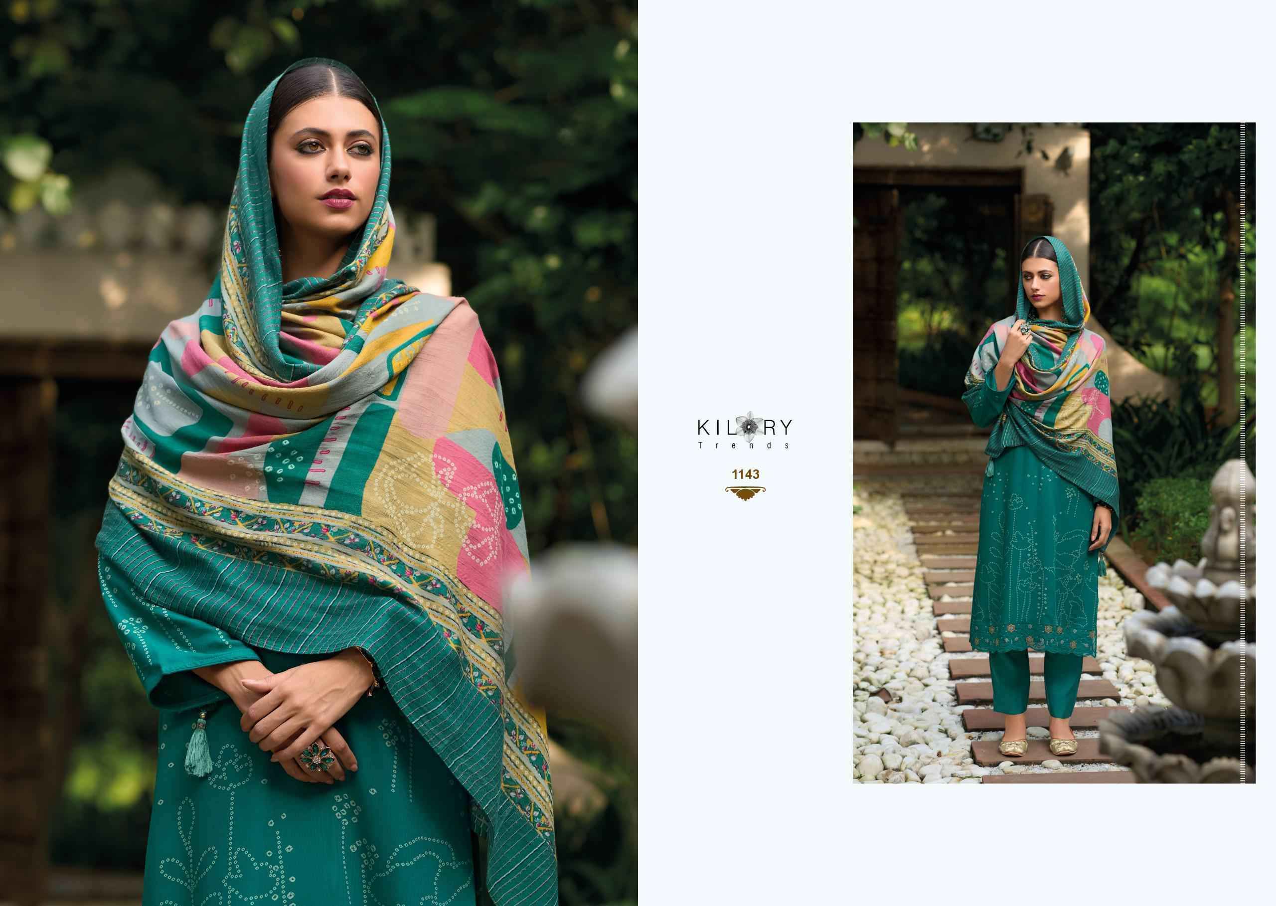 Kilory Trendz Lashkara Viscouse Pashmina Dress Material 8 pcs Catalogue