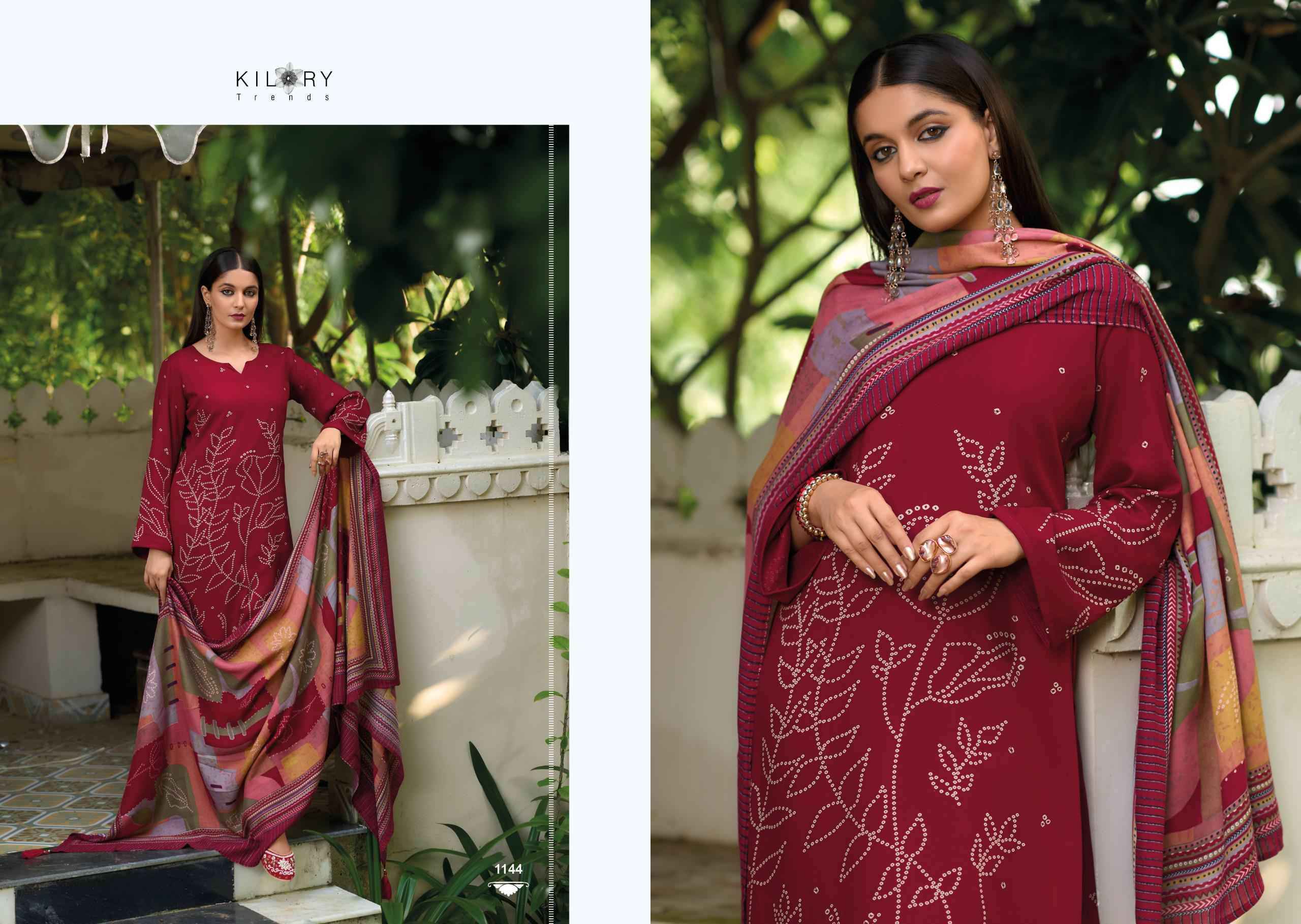 Kilory Trendz Lashkara Viscouse Pashmina Dress Material 8 pcs Catalogue