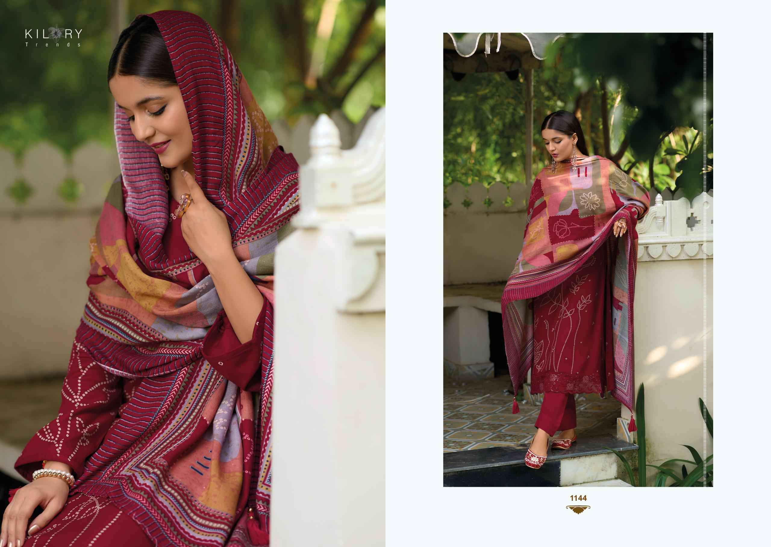 Kilory Trendz Lashkara Viscouse Pashmina Dress Material 8 pcs Catalogue