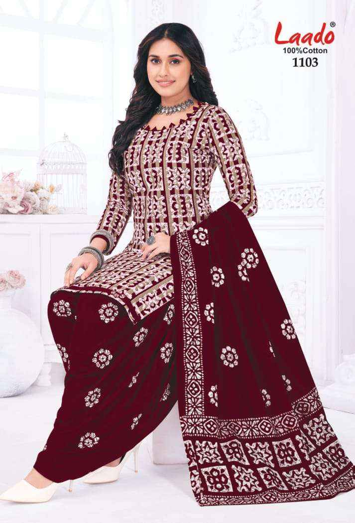 Laado Nadiya Patiyala Vol 11 Cotton Dress Material 12 pcs Catalogue