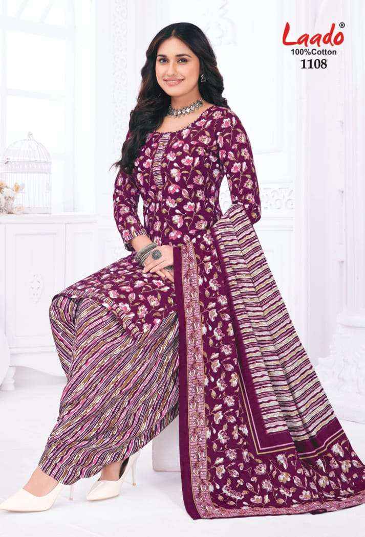 Laado Nadiya Patiyala Vol 11 Cotton Dress Material 12 pcs Catalogue
