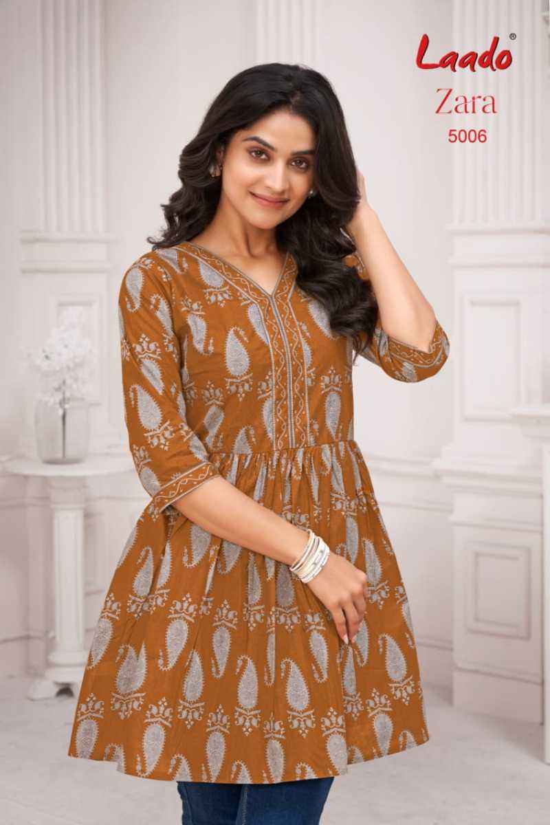 Laado Zara Vol 5 Cotton Kurti 12 pcs Catalogu