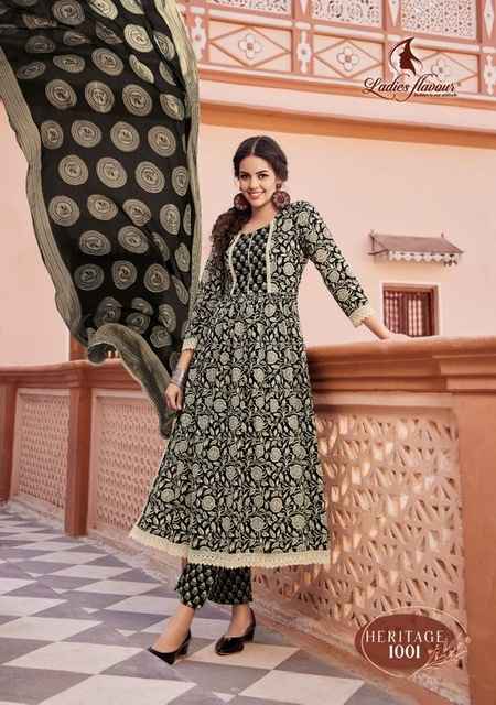 Ladies Flavour Heritage Cotton Kurti Combo 4 pcs Catalogue