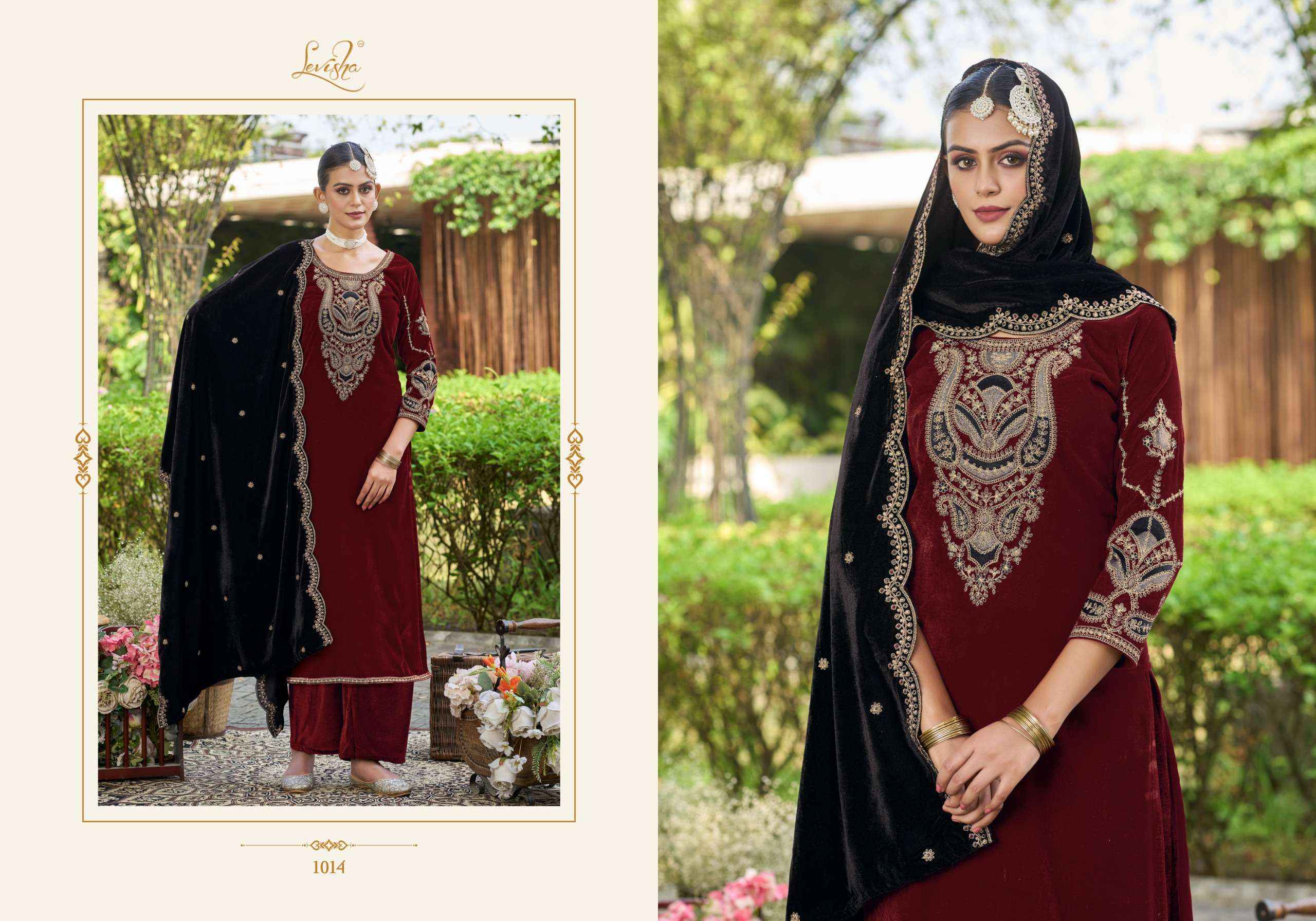 Levisha Ek Nazar Velvet Dress Material 6 pcs Catalogue