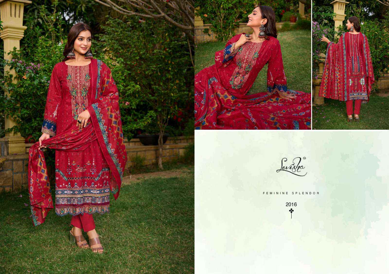 Levisha Zara Zoya Cotton Dress Material 8 pcs Catalogue