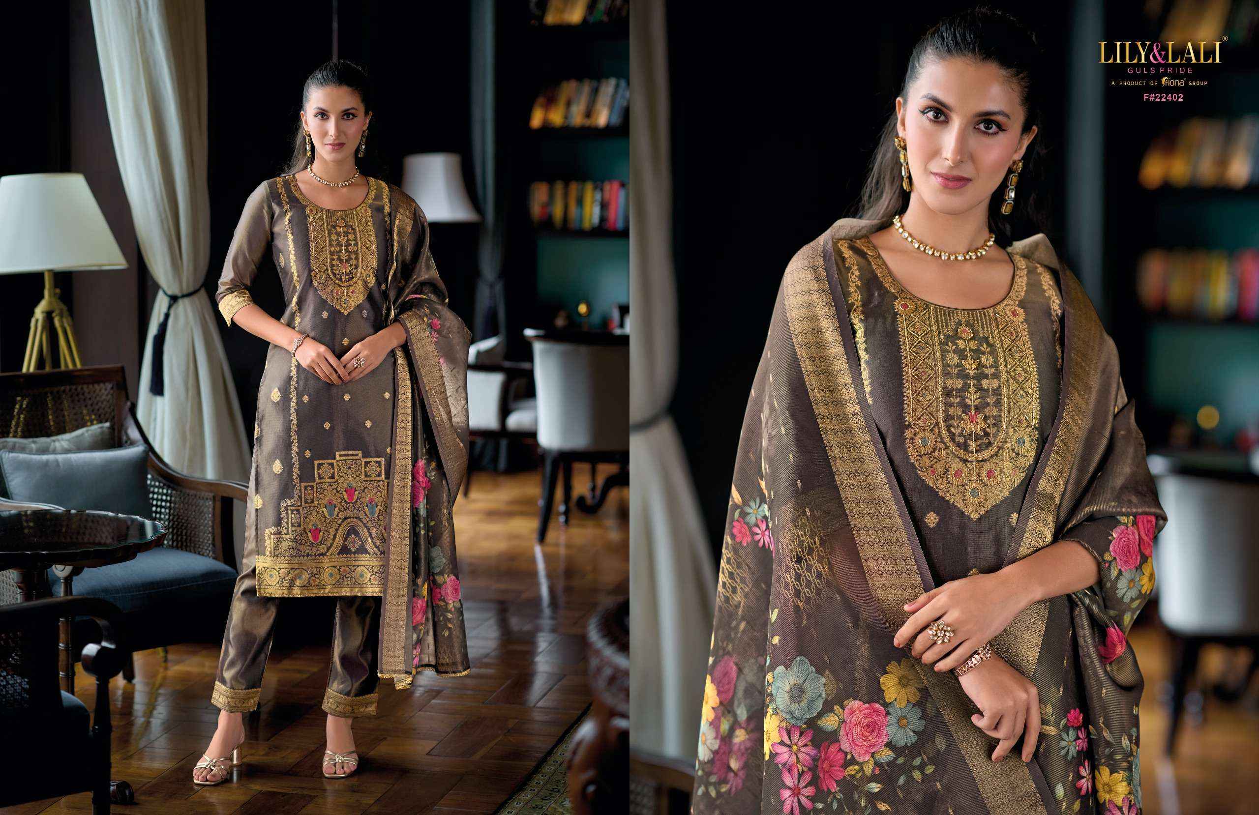 Lily & Lali Faridan Banarasi Silk Kurti Combo 6 pcs Catalogue