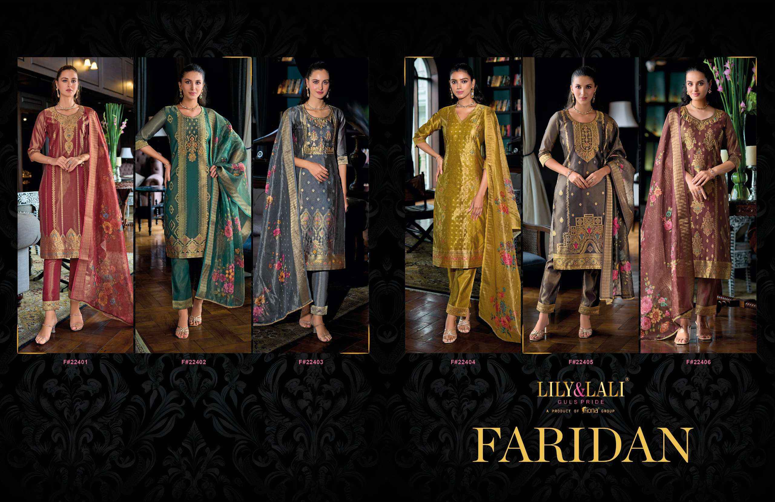 Lily & Lali Faridan Banarasi Silk Kurti Combo 6 pcs Catalogue