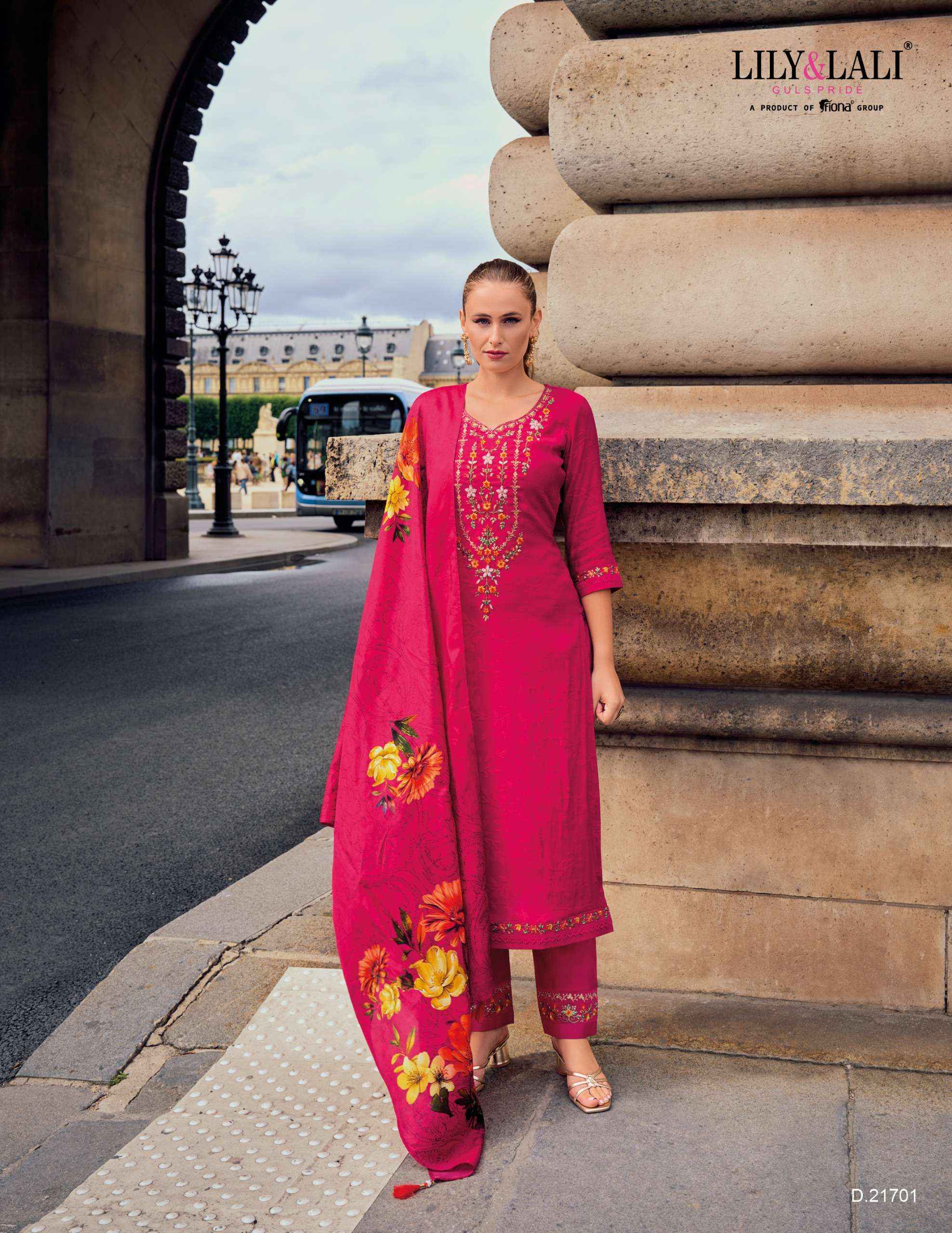 Lily & Lali Haseena Readymade Viscouse Silk Dress 6 pcs Catalogue