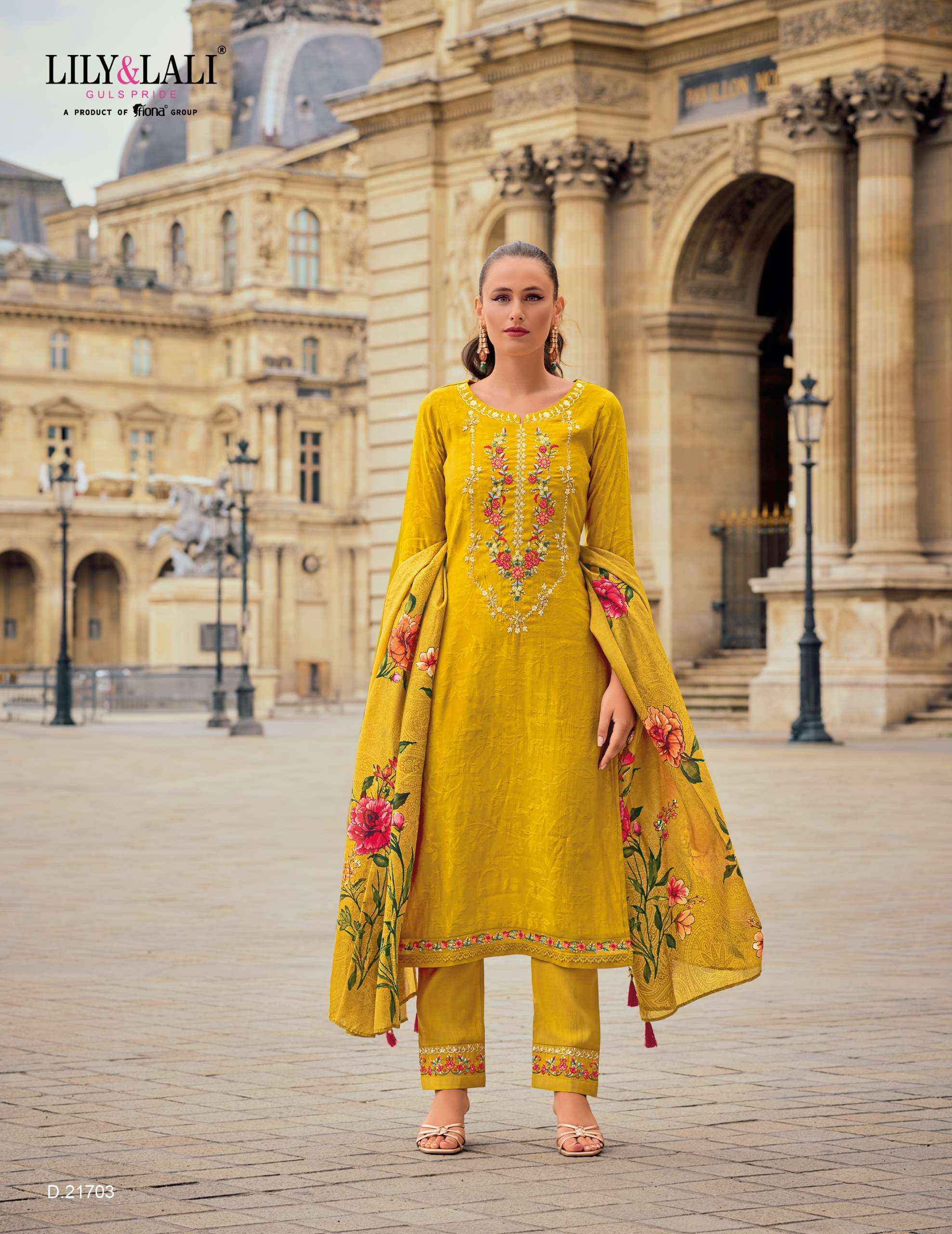 Lily & Lali Haseena Readymade Viscouse Silk Dress 6 pcs Catalogue
