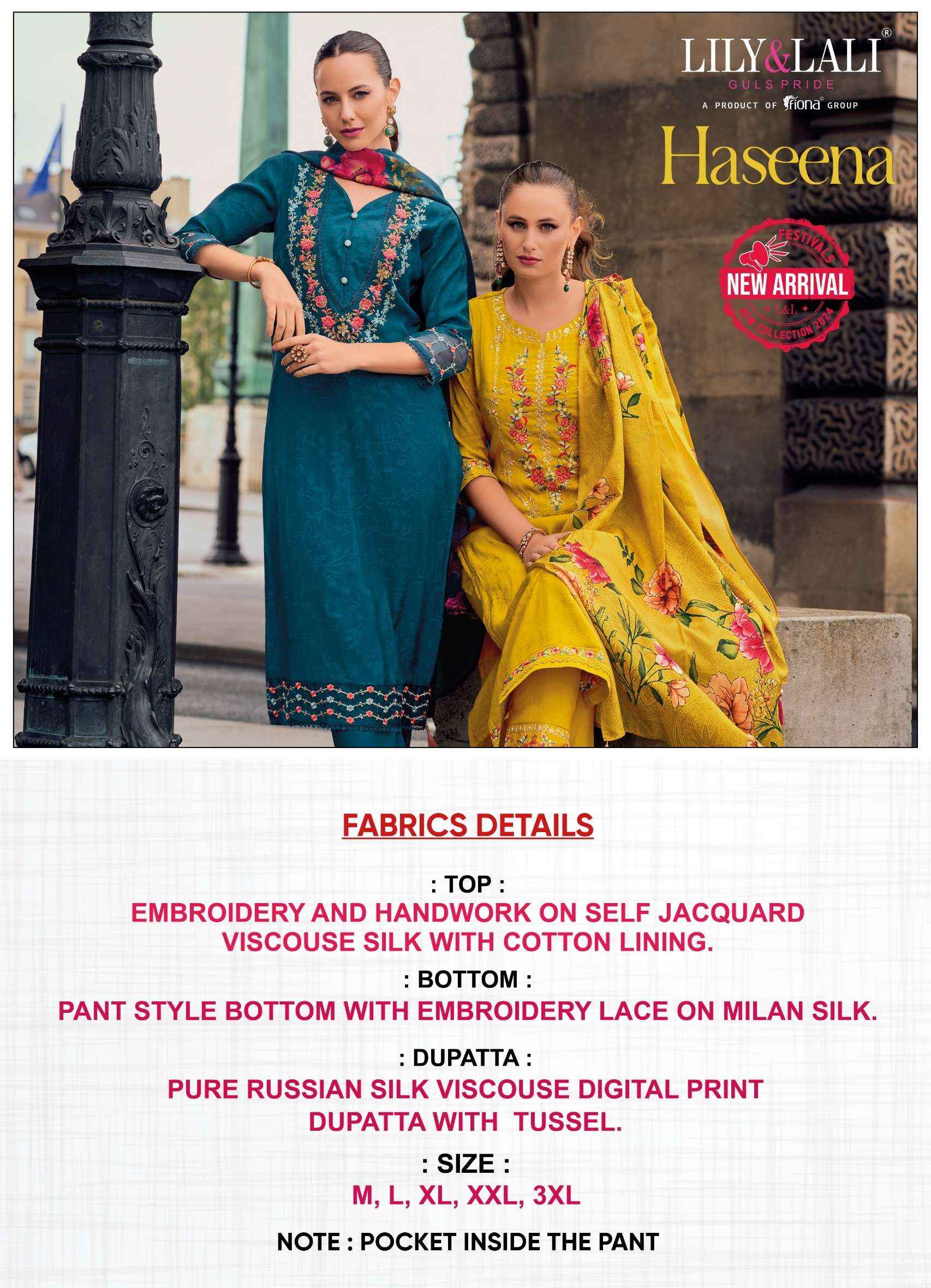 Lily & Lali Haseena Readymade Viscouse Silk Dress 6 pcs Catalogue