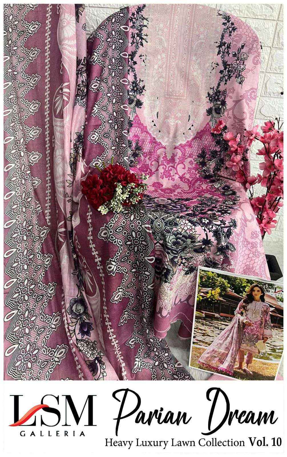 LSM Galleria Parian Dream Vol 10 Lawn Dress Material 6 pcs Catalogue