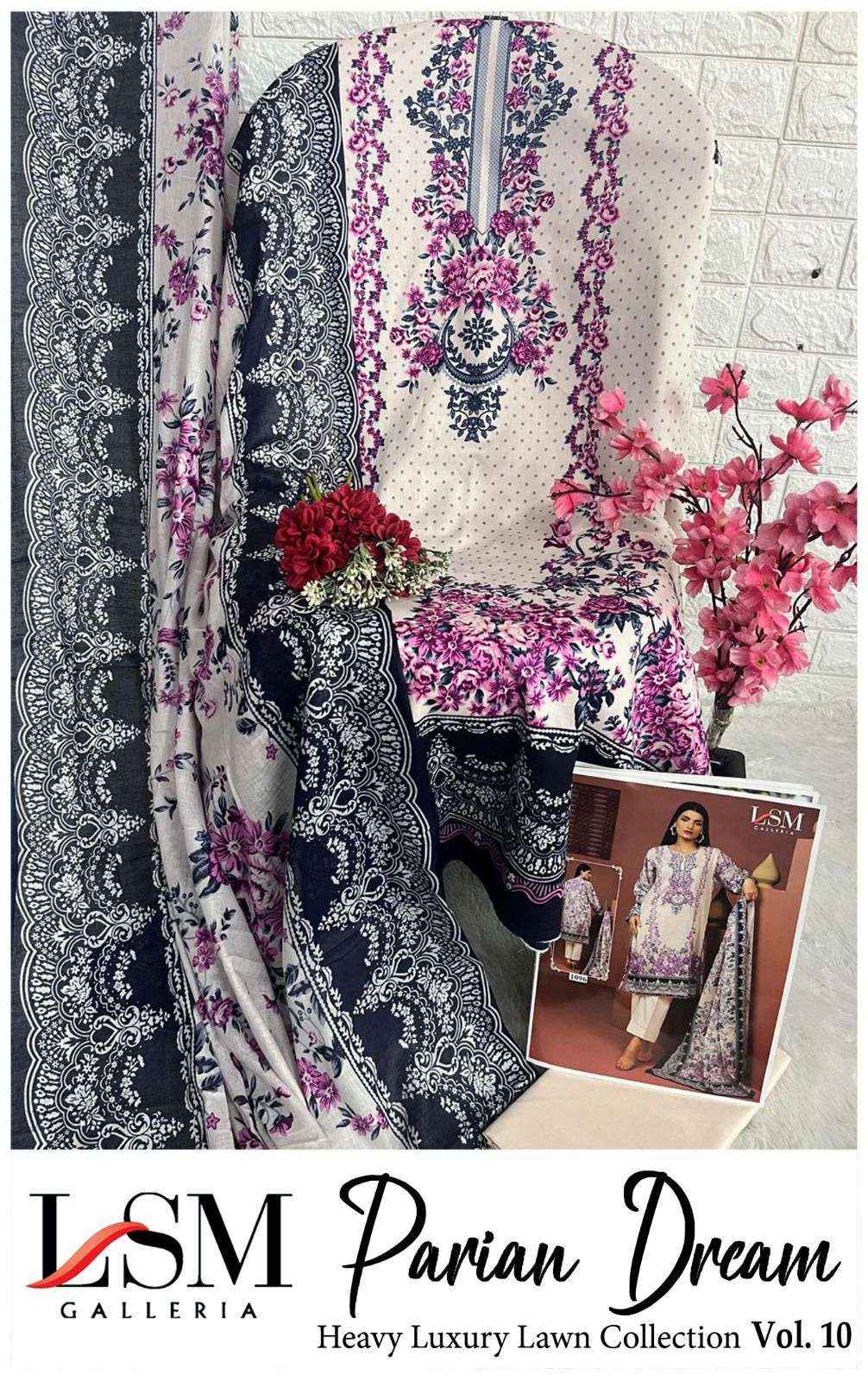 LSM Galleria Parian Dream Vol 10 Lawn Dress Material 6 pcs Catalogue