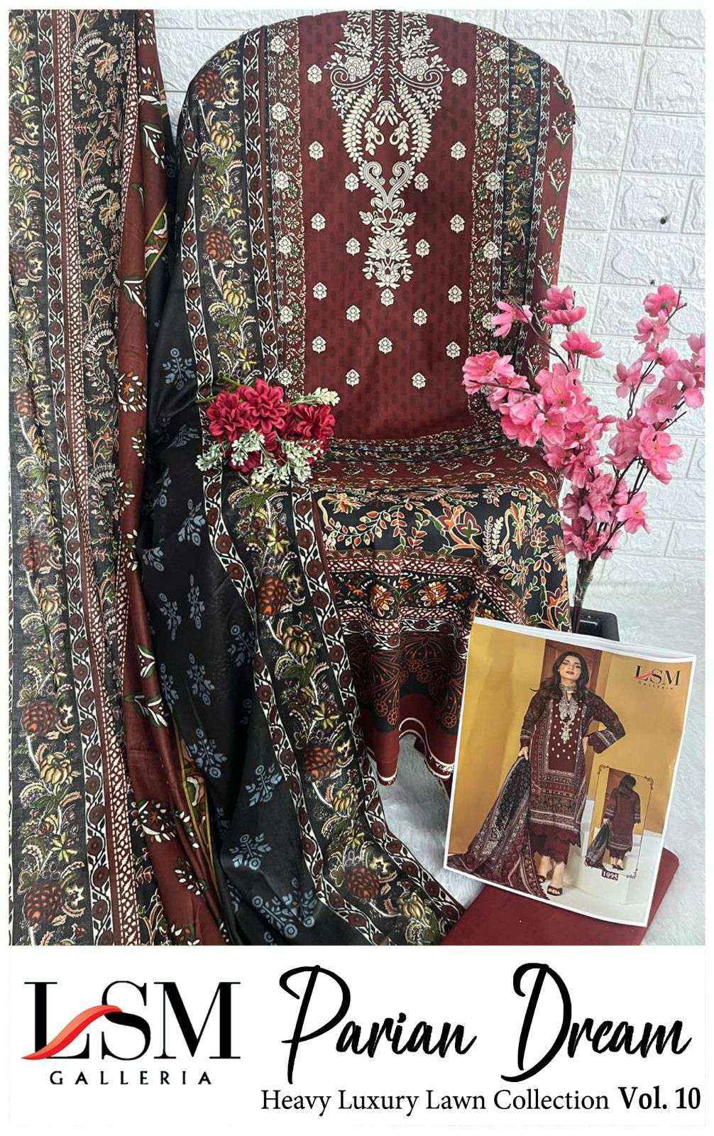LSM Galleria Parian Dream Vol 10 Lawn Dress Material 6 pcs Catalogue