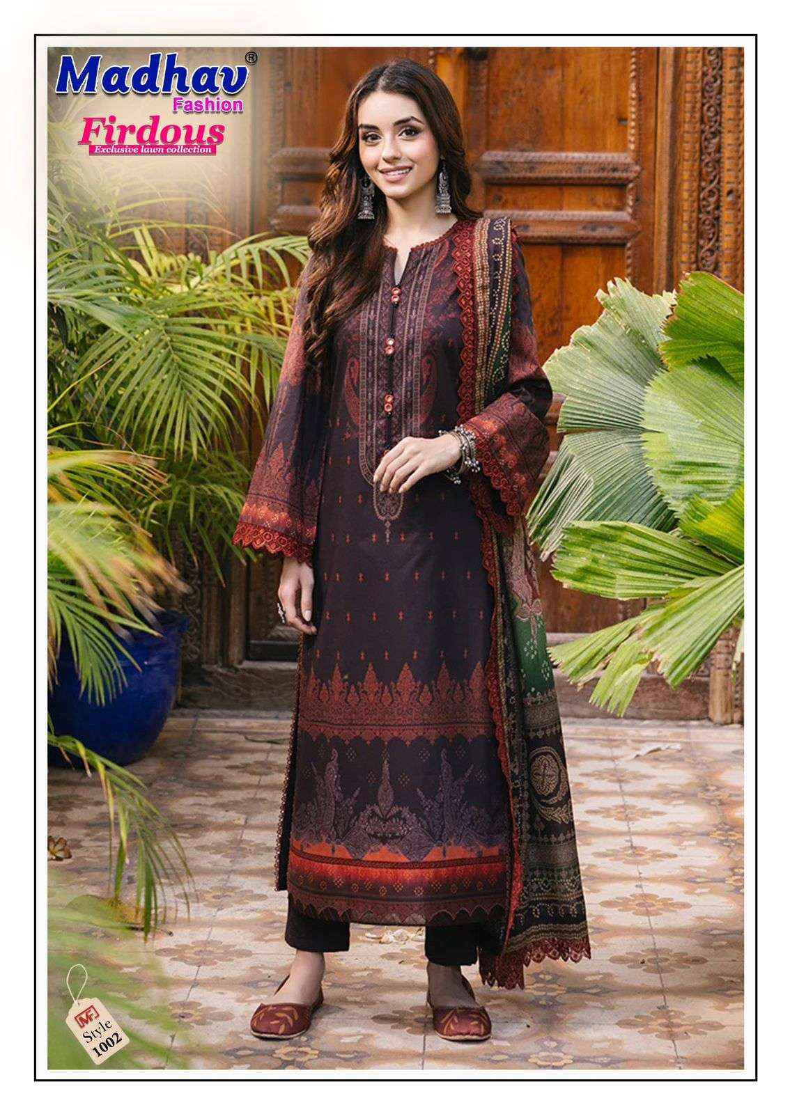 Madhav Fashion Firdous Vol 1 Cotton Dress Material 6 pcs Catalogue
