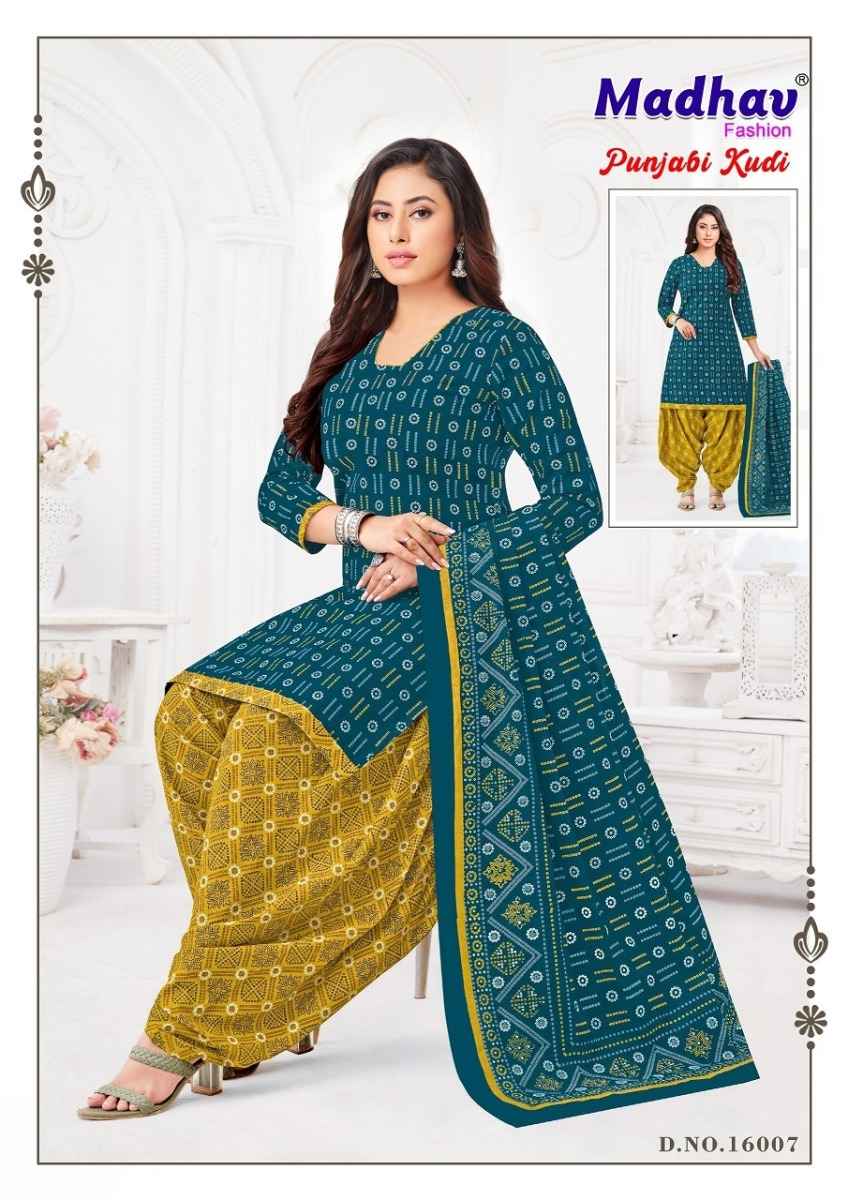 Madhav Fashion Punjabi Kudi Vol 16 Cotton Dress Material 10 pcs Catalogue