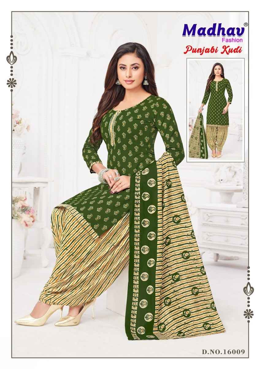 Madhav Fashion Punjabi Kudi Vol 16 Cotton Dress Material 10 pcs Catalogue