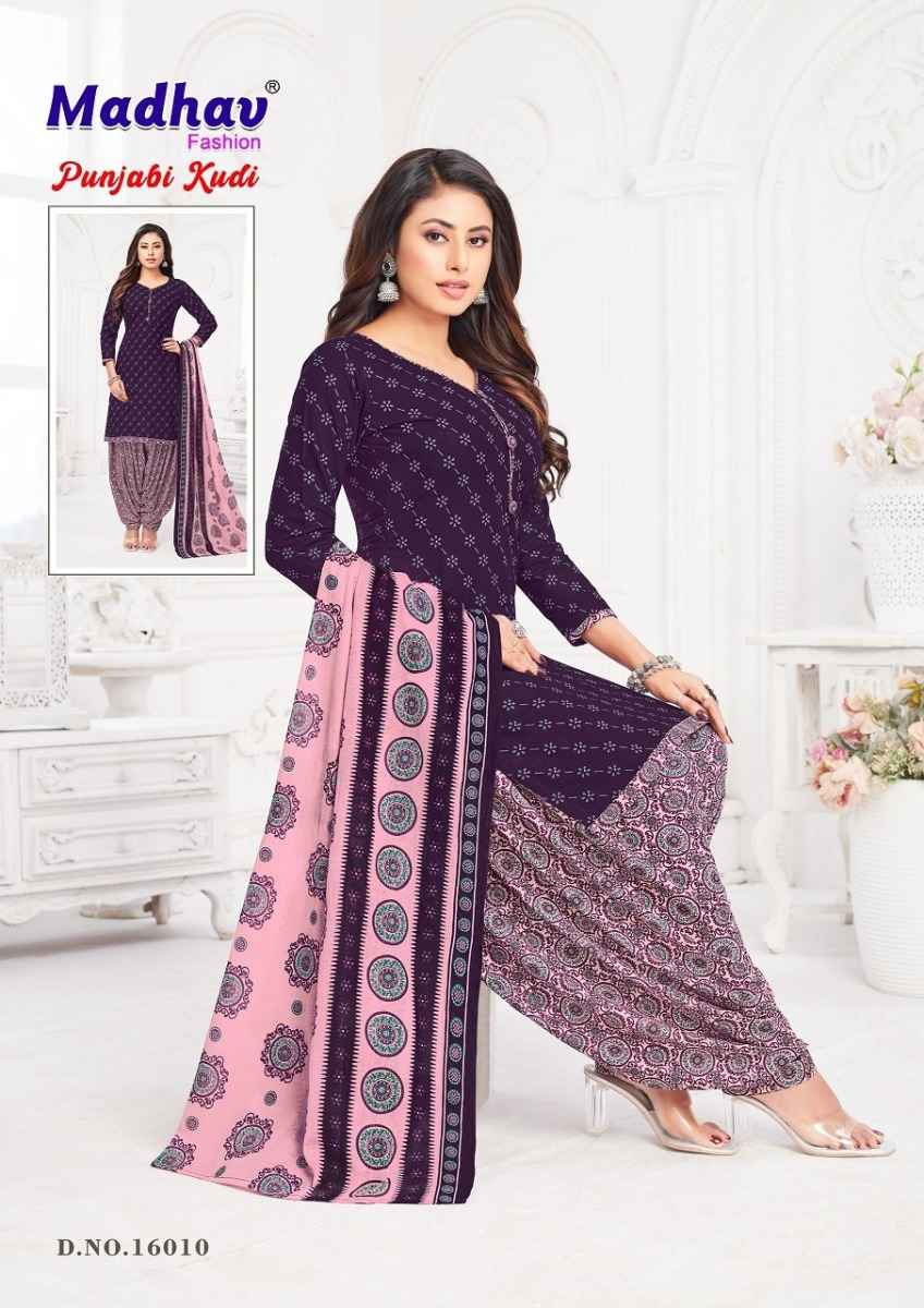 Madhav Fashion Punjabi Kudi Vol 16 Cotton Dress Material 10 pcs Catalogue