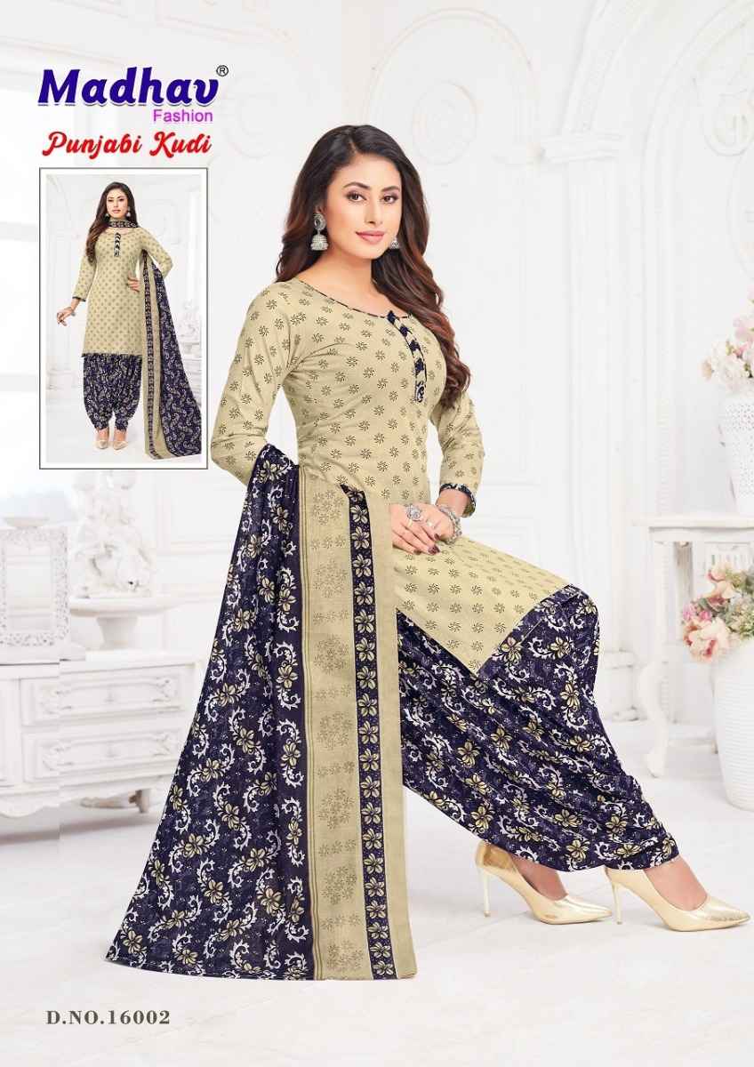 Madhav Fashion Punjabi Kudi Vol 16 Cotton Dress Material 10 pcs Catalogue