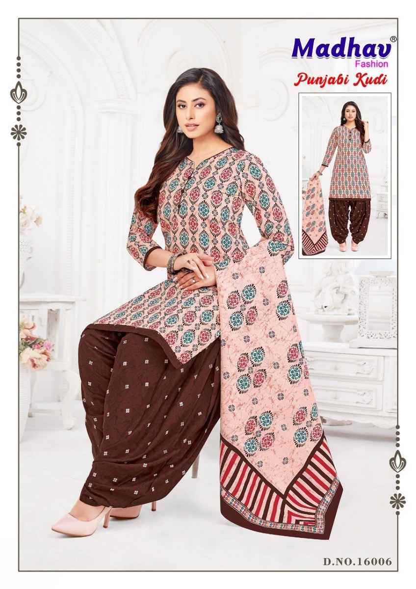 Madhav Fashion Punjabi Kudi Vol 16 Cotton Dress Material 10 pcs Catalogue