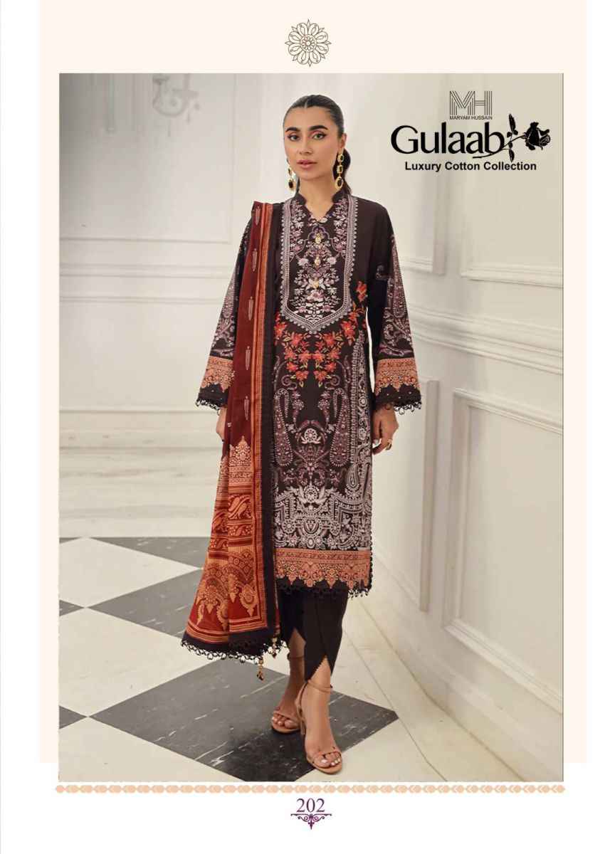 Maryam Hussain Gulaab Vol 2 Cotton Dress Material 6 pc Cataloge