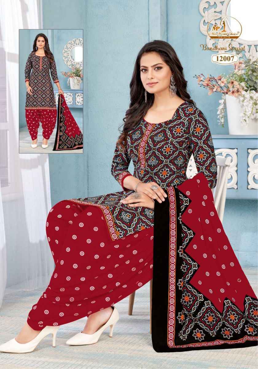 Miss World Choice Bandhani Special Vol 12 Cotton Dress Material Designer Womens Cloths Online