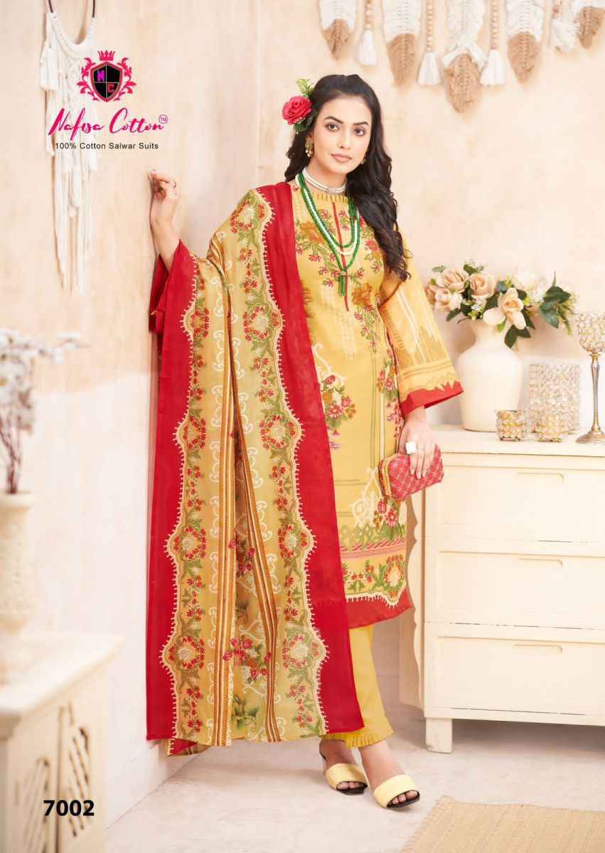Nafisa Cotton Mahera Karachi Suits Vol 7 Cotton Dress Material 6 pcs Catalogue