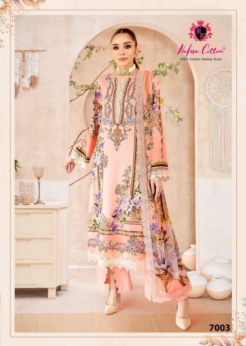 Nafisa Cotton Mahera Karachi Suits Vol 7 Cotton Dress Material 6 pcs Catalogue