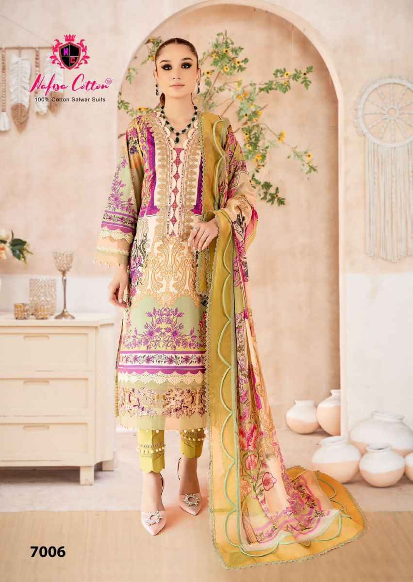 Nafisa Cotton Mahera Karachi Suits Vol 7 Cotton Dress Material 6 pcs Catalogue