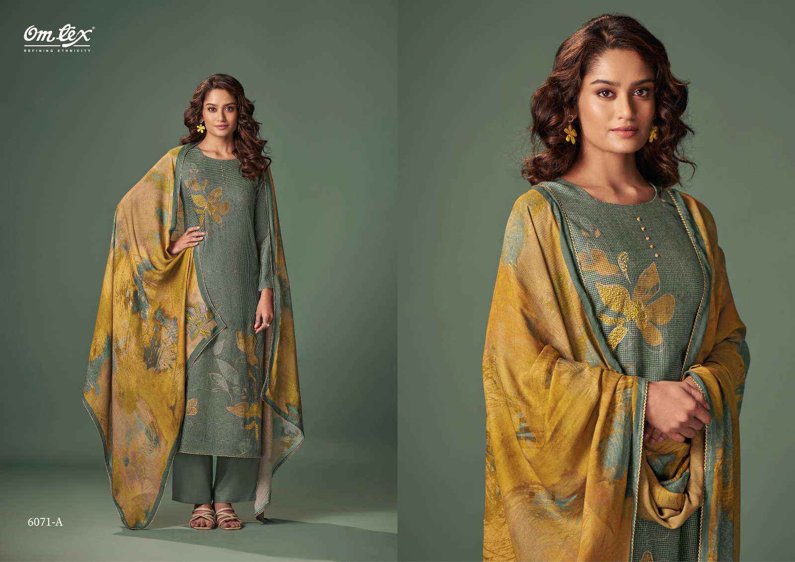 Omtex Kaizen Pashmina Dress Material 4 pcs Catalogue