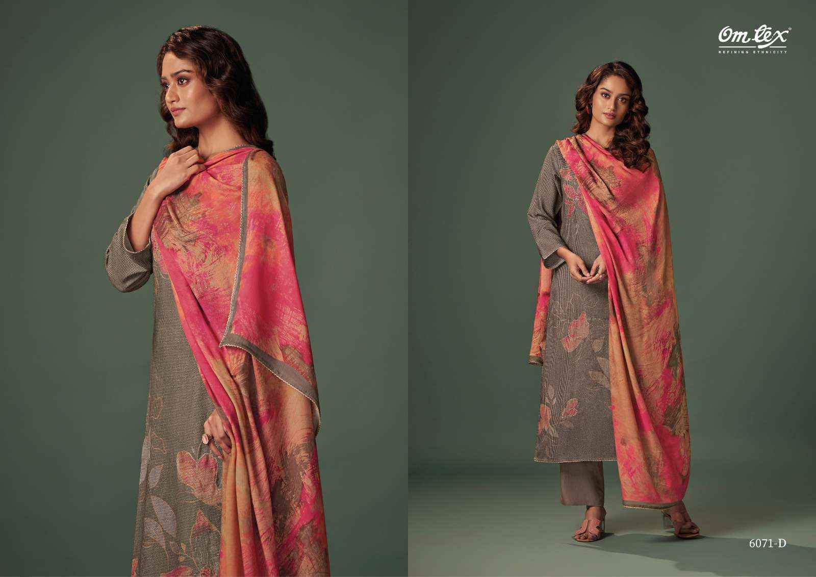 Omtex Kaizen Pashmina Dress Material 4 pcs Catalogue