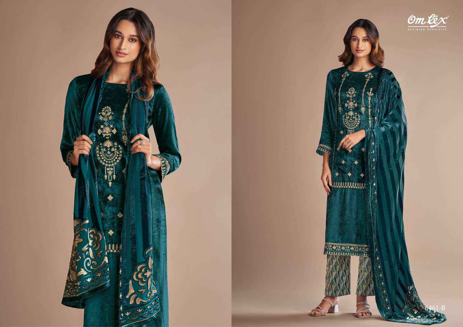 Omtex Ritha Vol 16 Velvet Dress Material 4 pcs Catalogue