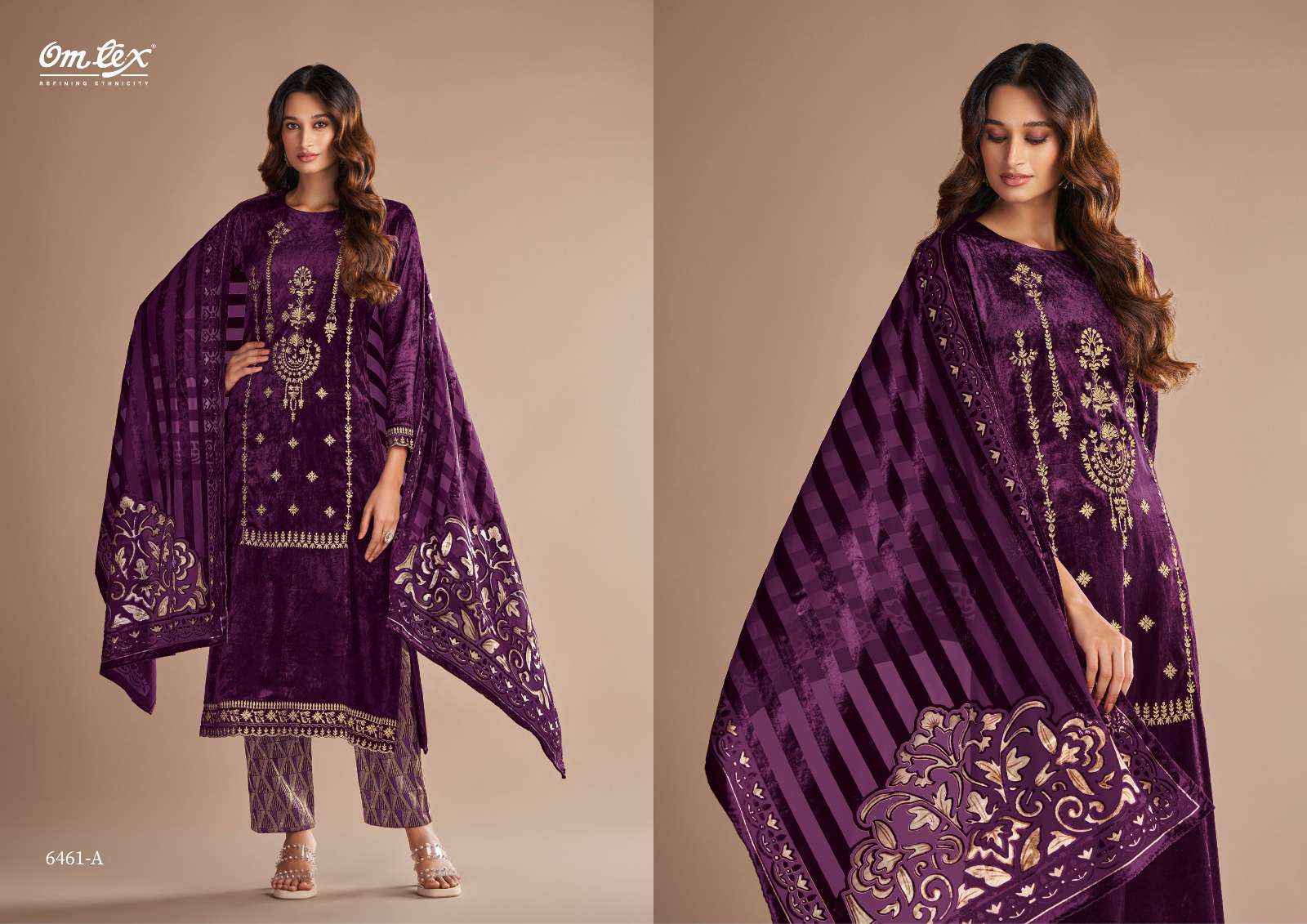Omtex Ritha Vol 16 Velvet Dress Material 4 pcs Catalogue