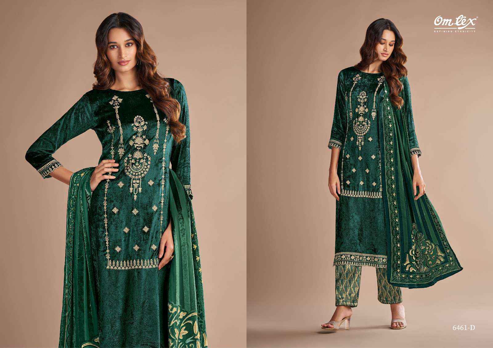 Omtex Ritha Vol 16 Velvet Dress Material 4 pcs Catalogue