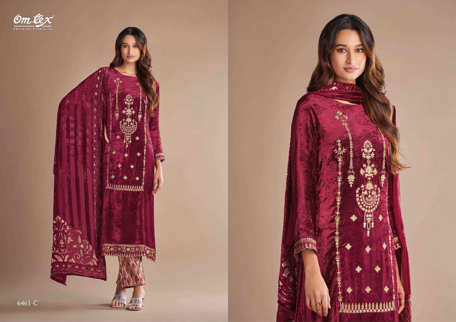 Omtex Ritha Vol 16 Velvet Dress Material 4 pcs Catalogue