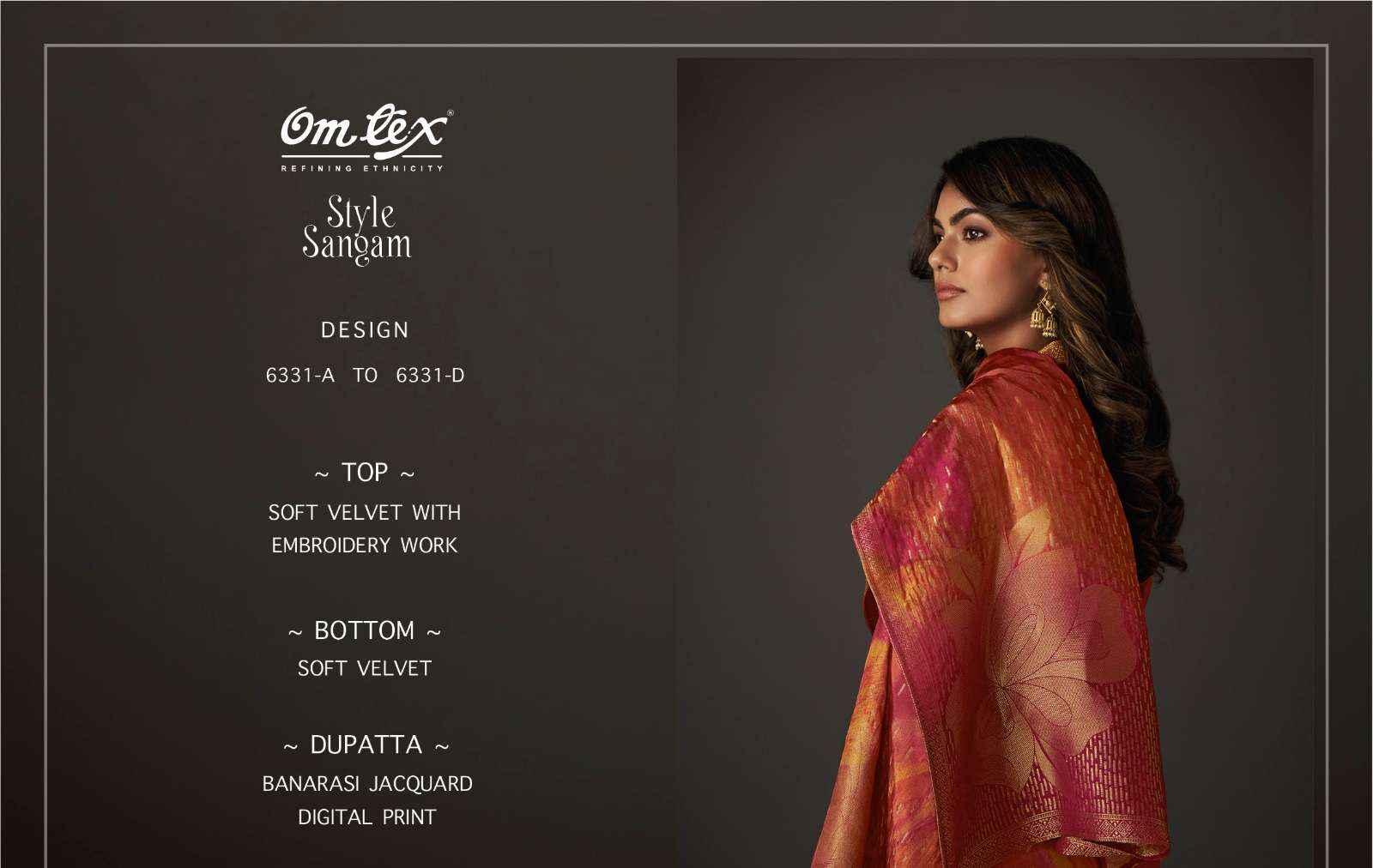 Omtex Style Sangam Velvet Dress Material 4 pcs Catalogue