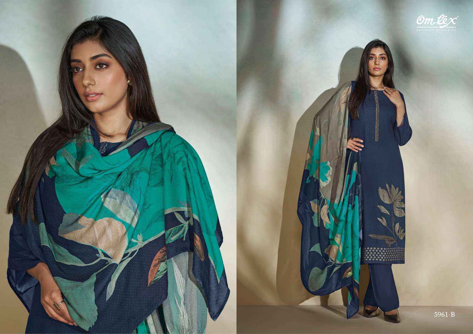 Omtex Zelenia Pashmina Dress Material 4 pcs Catalogue