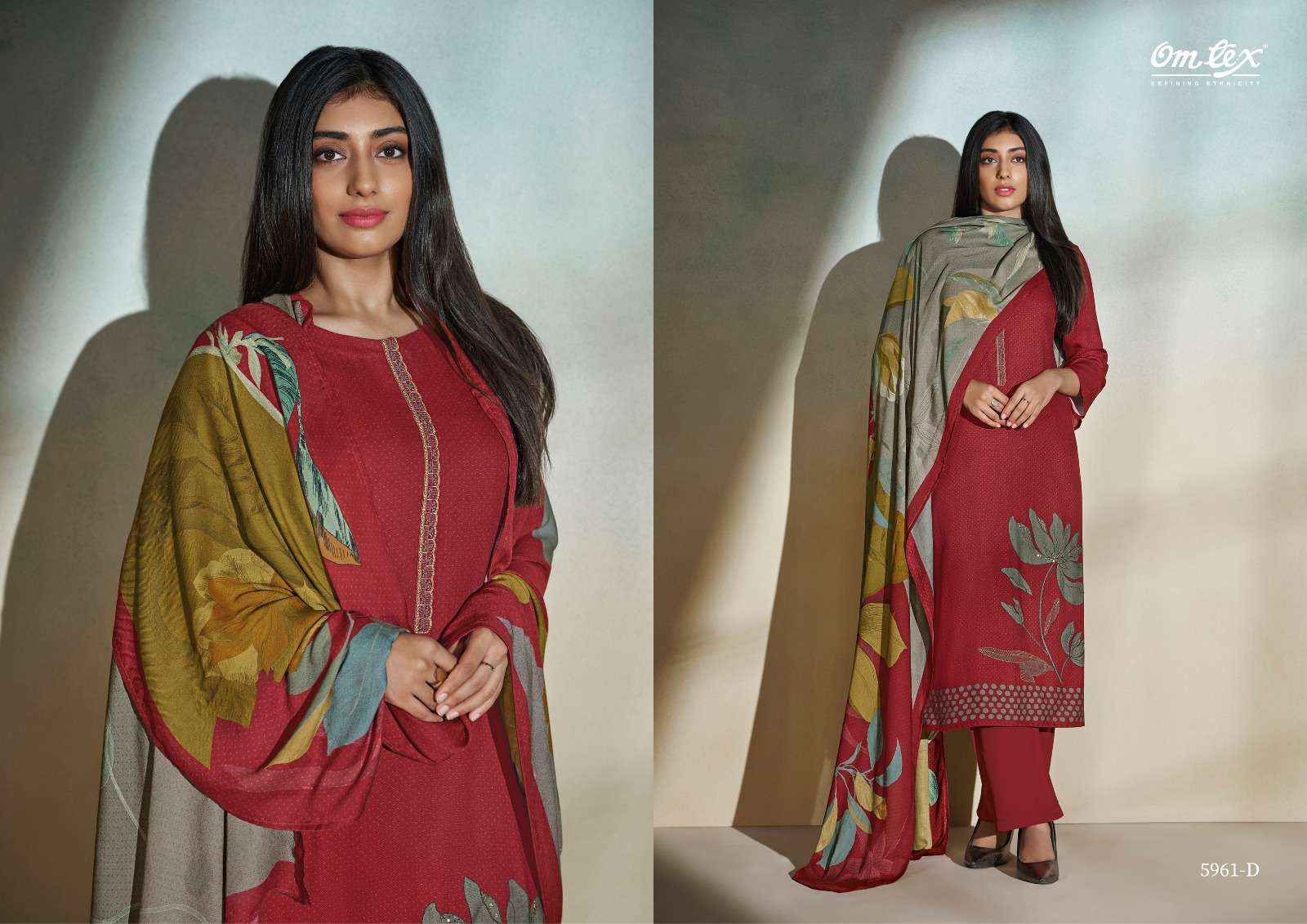 Omtex Zelenia Pashmina Dress Material 4 pcs Catalogue