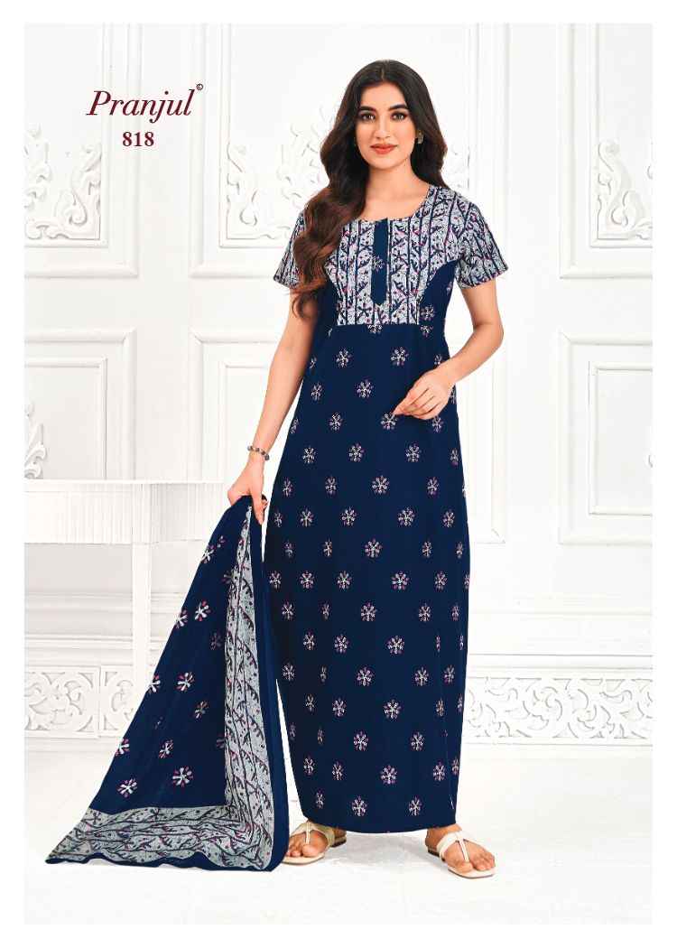 Pranjul Pratishtha Vol 8 Cotton Nighties With Dupatta Womens Suits In Best Price