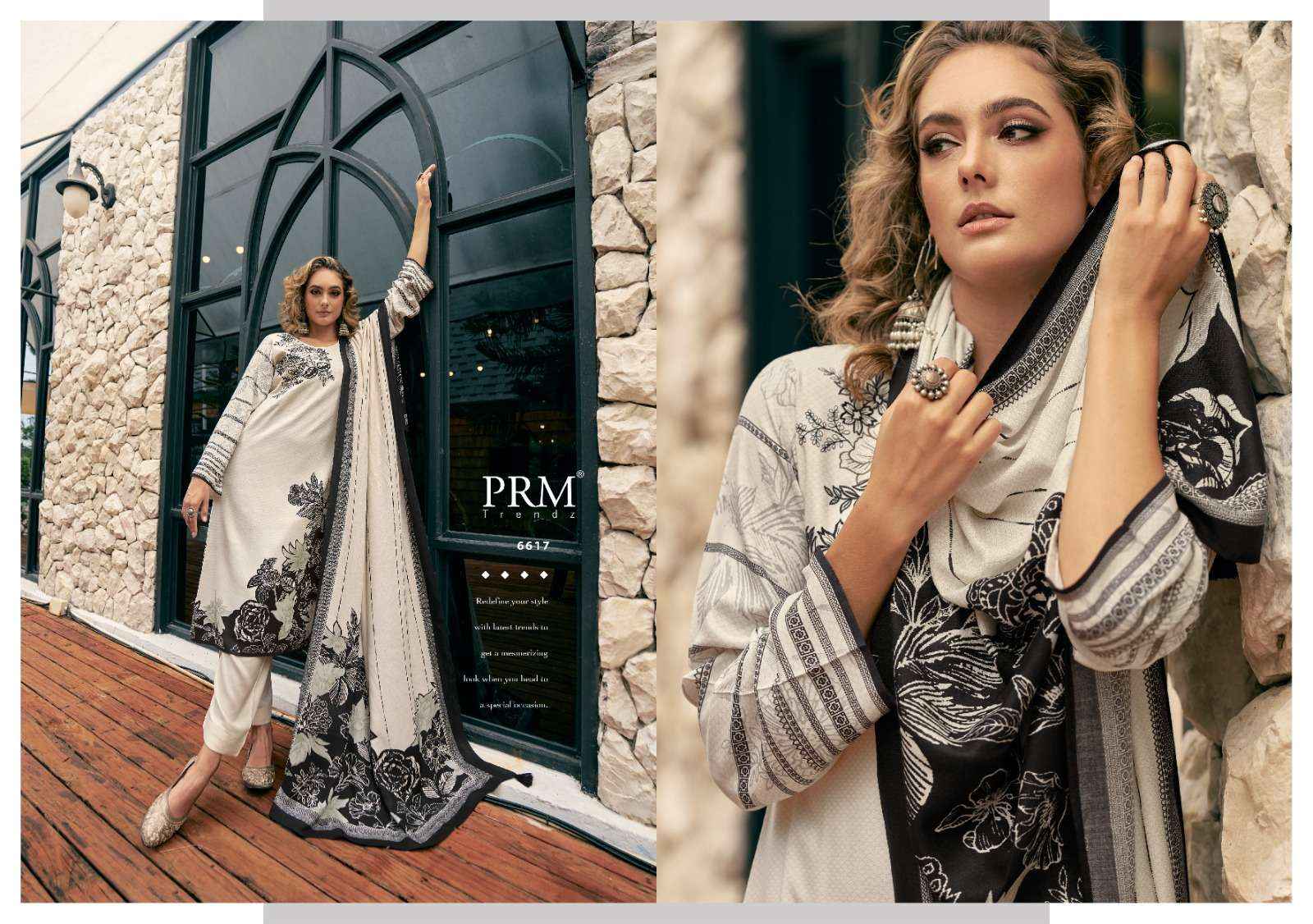 PRM Trendz Antara Viscouse Pashmina Dress Material 8 pcs Catalogue