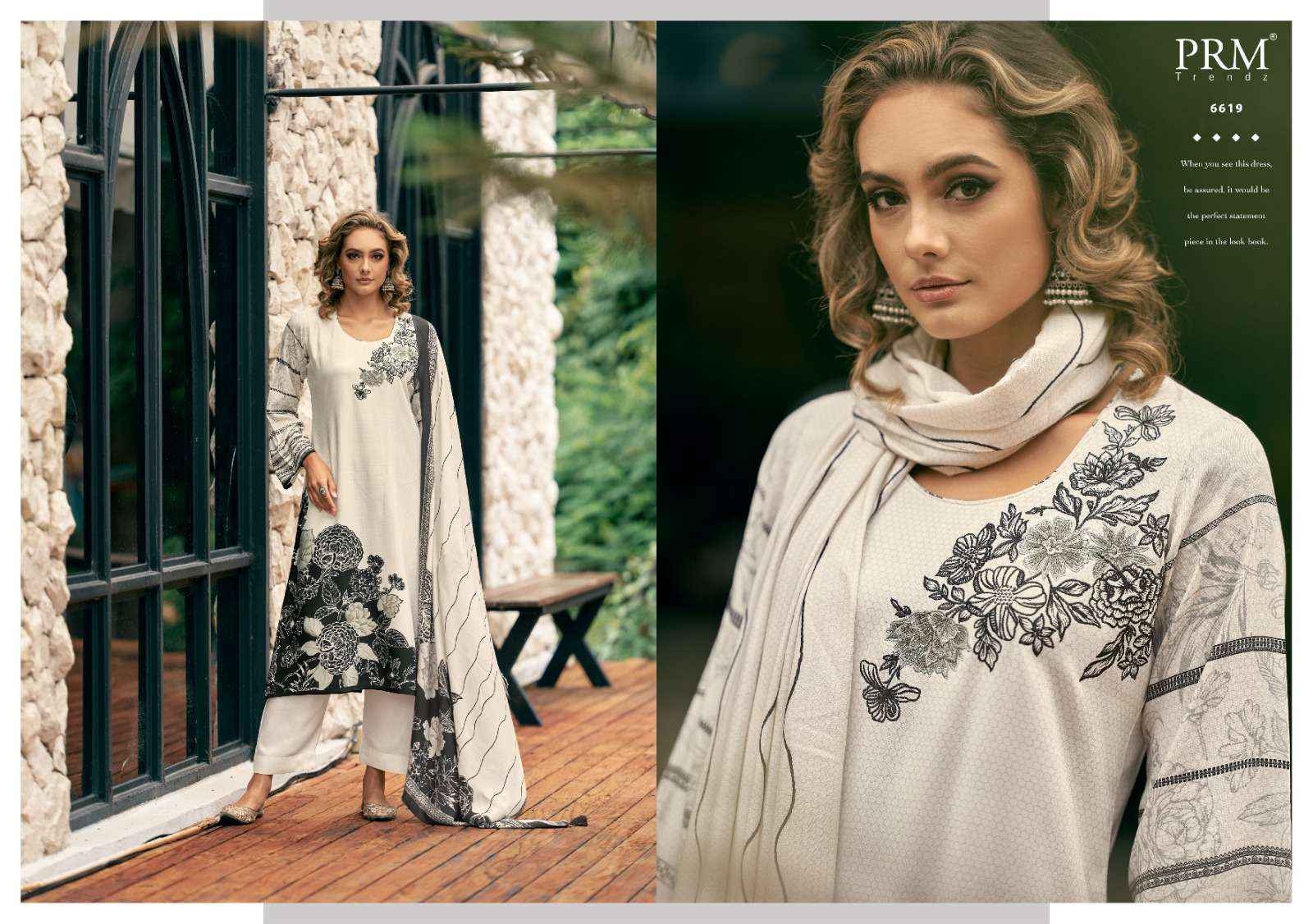 PRM Trendz Antara Viscouse Pashmina Dress Material 8 pcs Catalogue