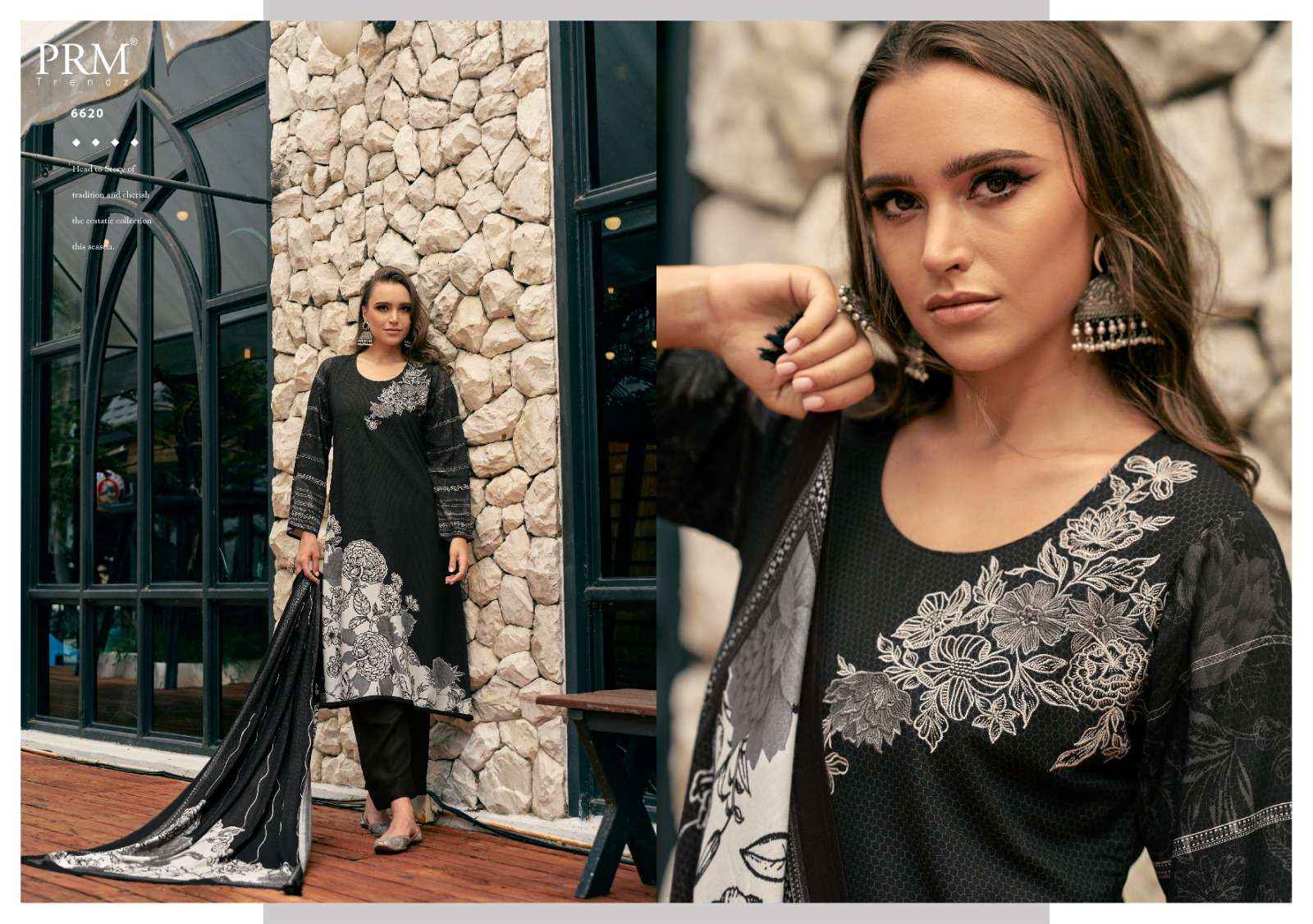 PRM Trendz Antara Viscouse Pashmina Dress Material 8 pcs Catalogue