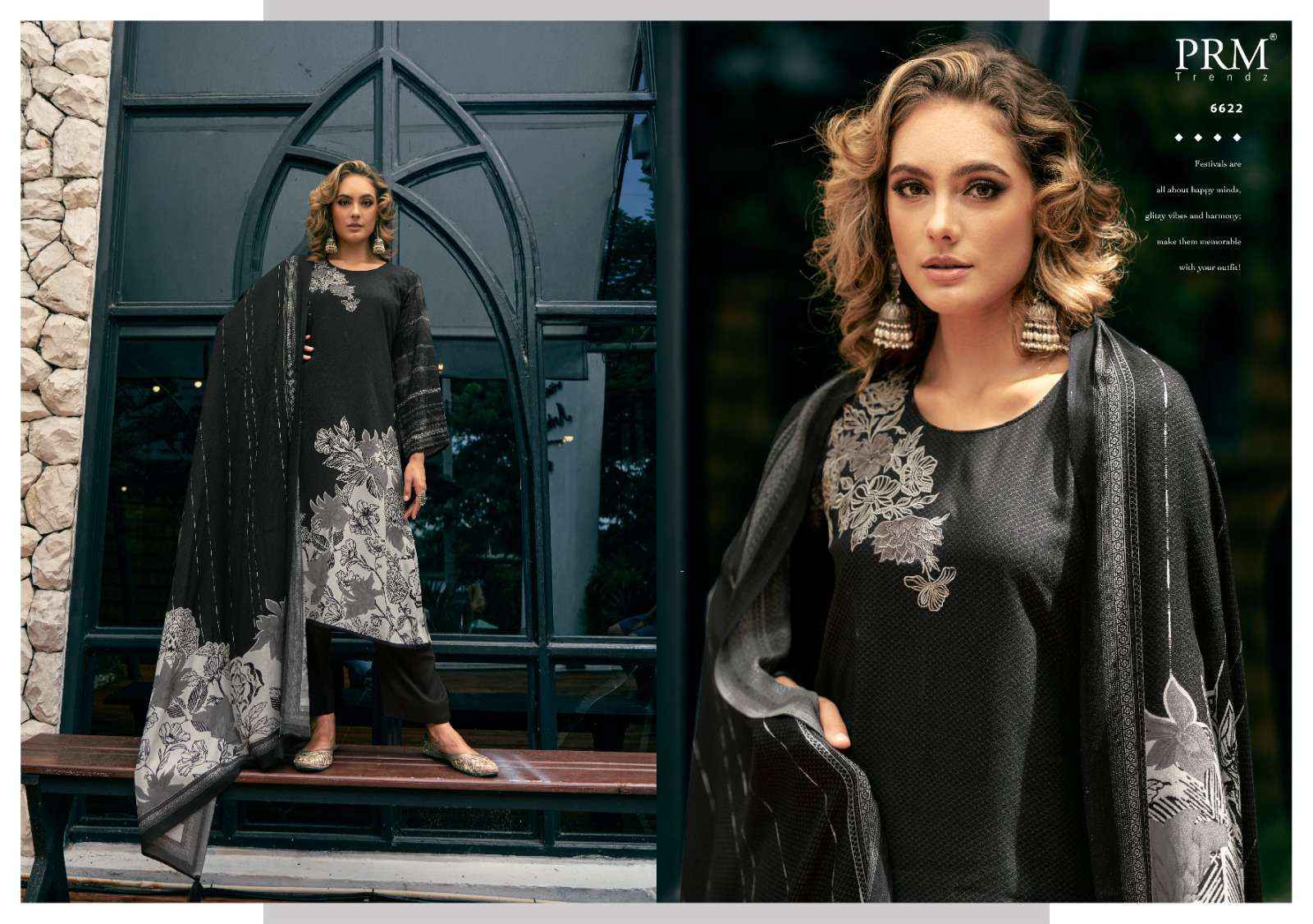 PRM Trendz Antara Viscouse Pashmina Dress Material 8 pcs Catalogue