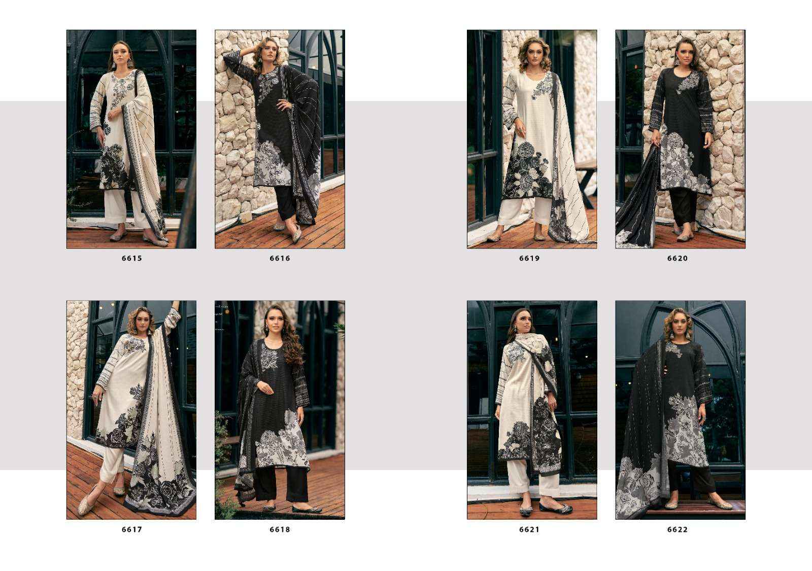 PRM Trendz Antara Viscouse Pashmina Dress Material 8 pcs Catalogue